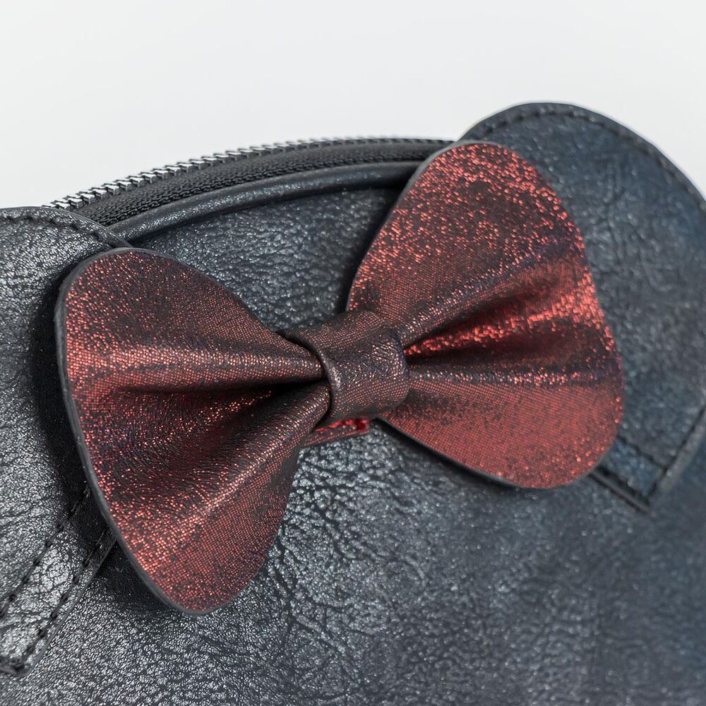 Neceser negro de polipiel Minnie Disney con lazo granate - 2