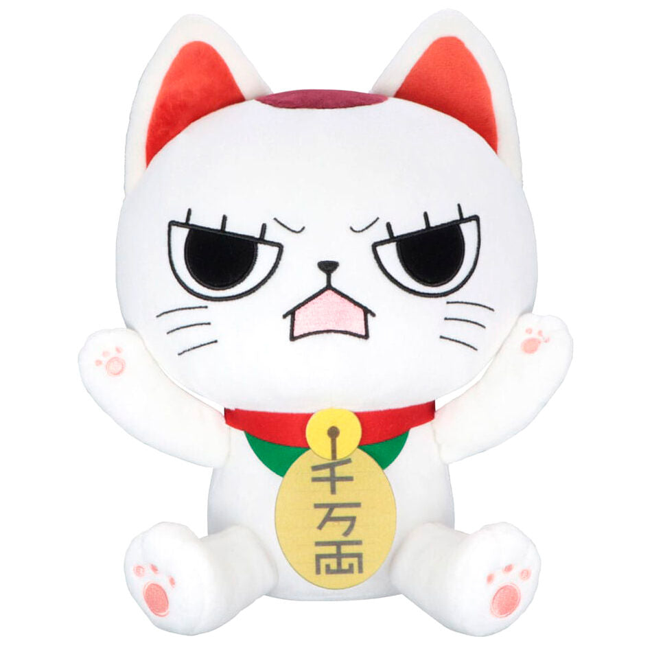 Peluche Turbo Granny B de Dandadan con diseño felino blanco