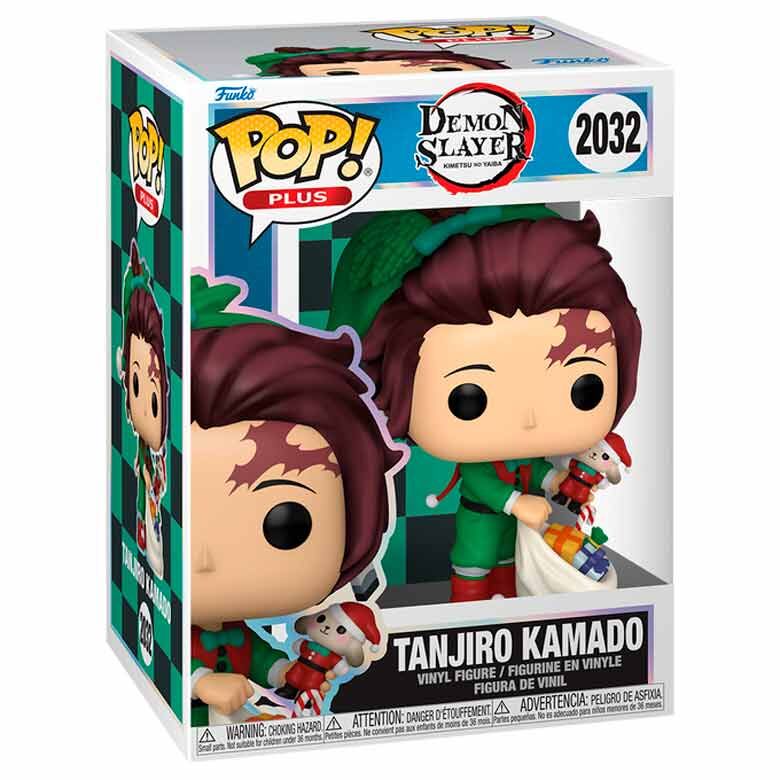 Figura Funko POP Plus de Tanjiro Kamado con diseño navideño - 2
