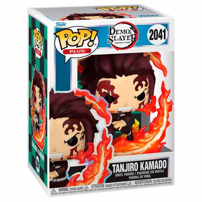 Figura Funko POP Plus de Tanjiro Kamado rodeada de llamas - 2