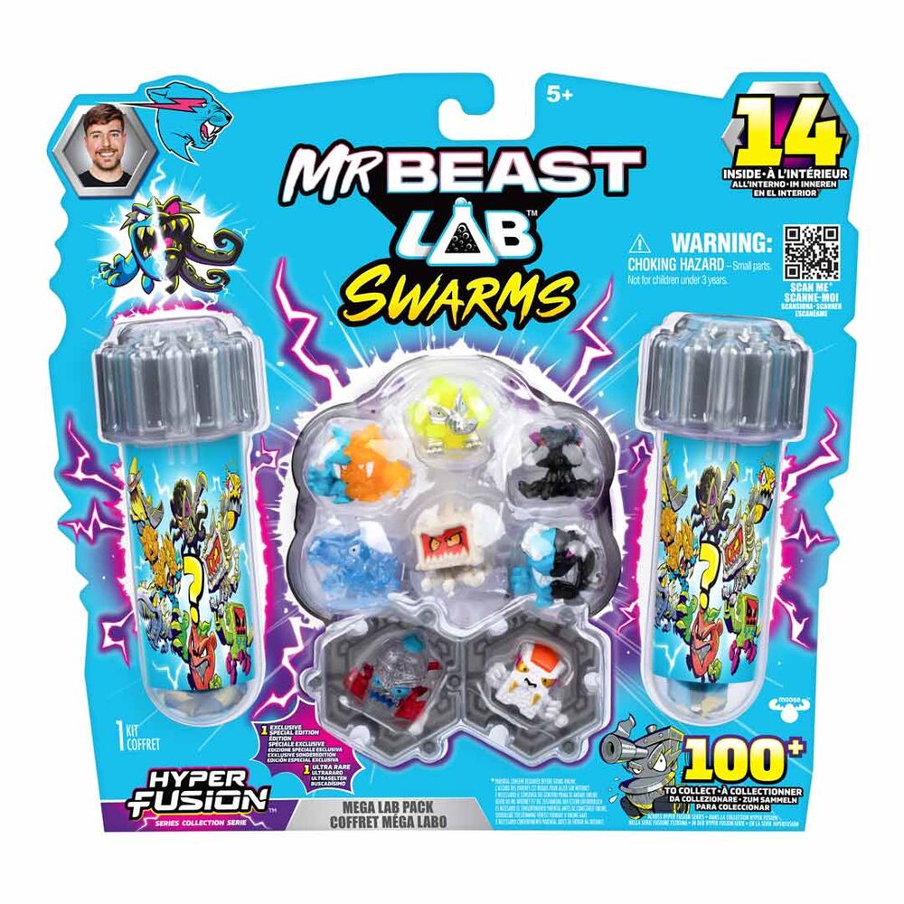 Pack de 14 figuras MrBeast Lab Swarms Hyper Fusion