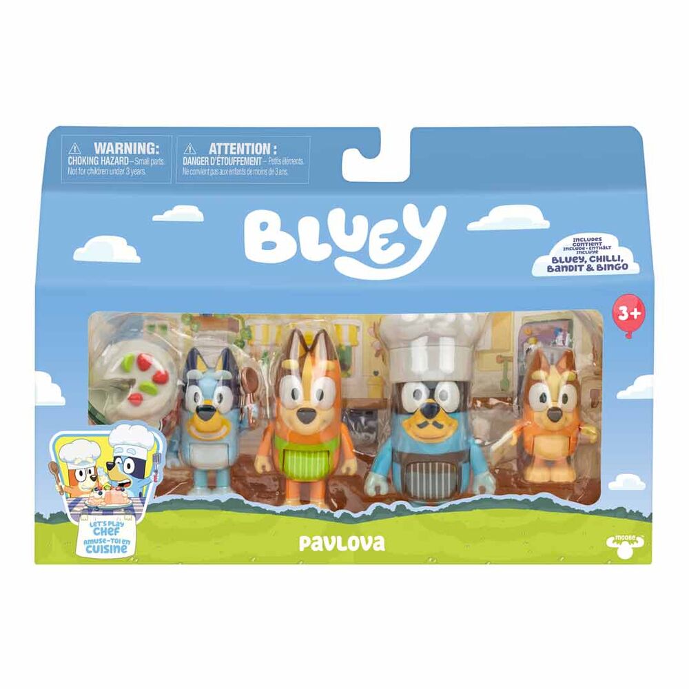 Pack de cuatro figuras Bluey Let's Play Chef con pavlova - 3