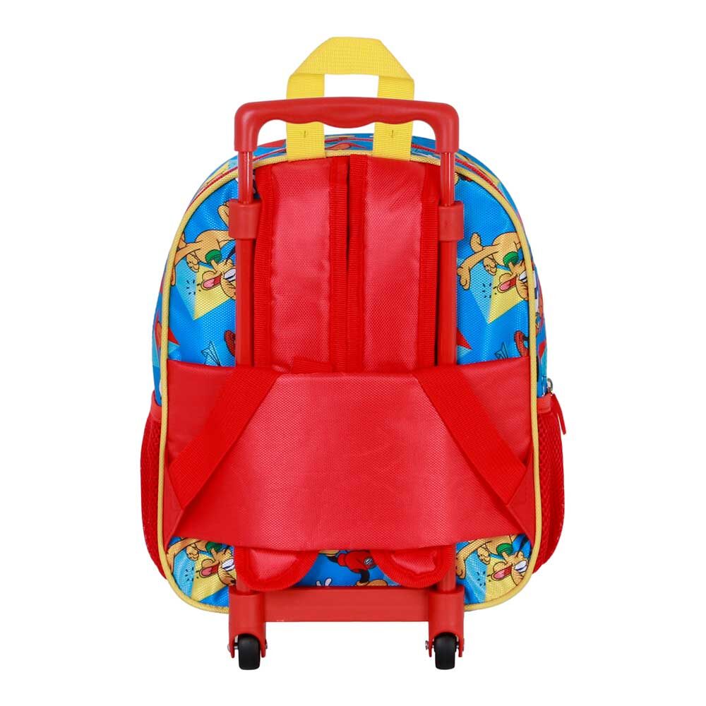 Mochila trolley infantil de Mickey Disney con scooter, dos ruedas y asa telescópica - 4