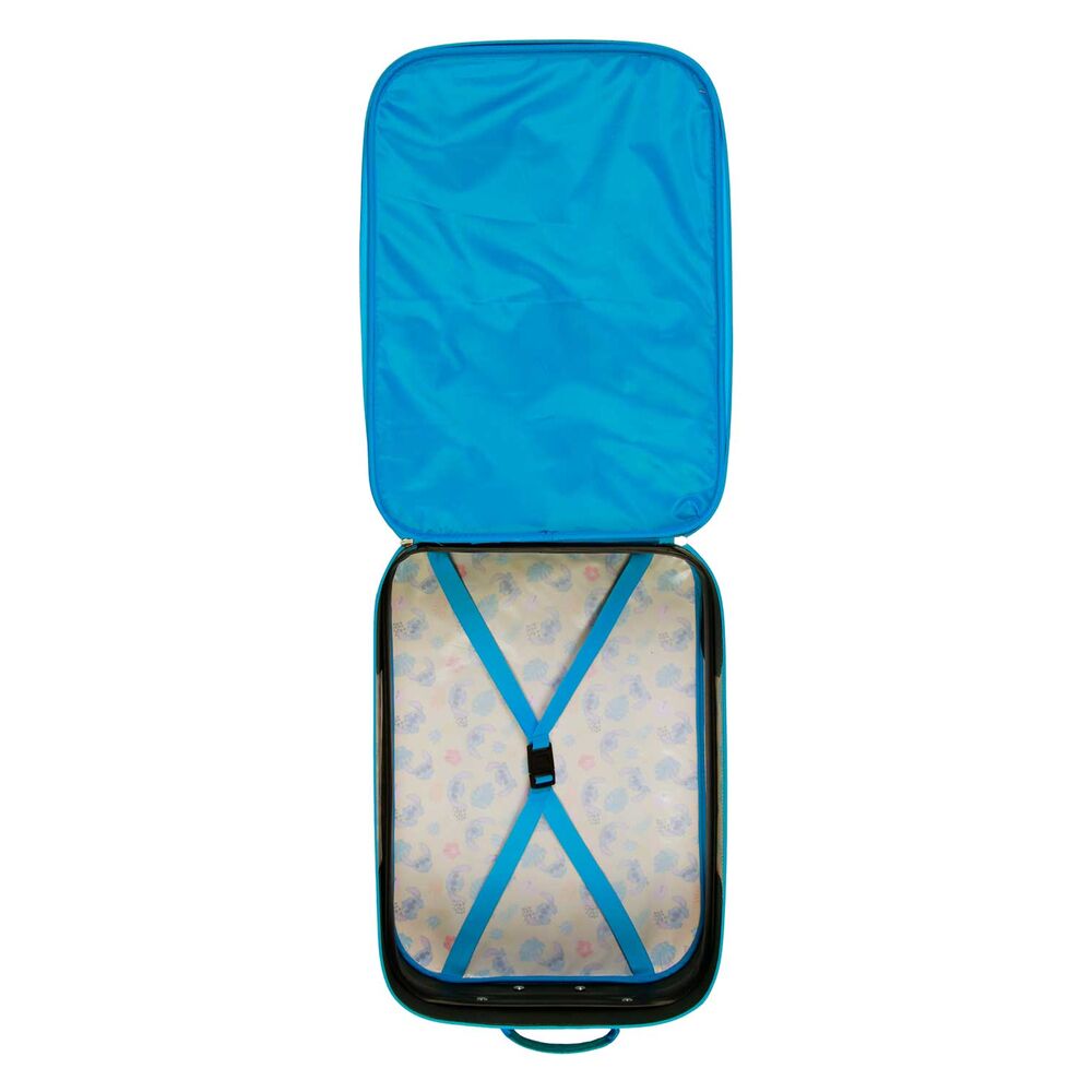 Maleta trolley infantil Disney Stitch Ocean con relieve 3D y asa regulable - 4