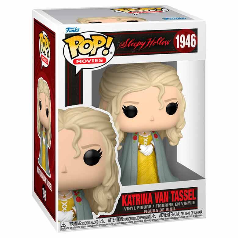 Figura Funko POP de Katrina Van Tassel con vestido amarillo y capa gris azulada - 2