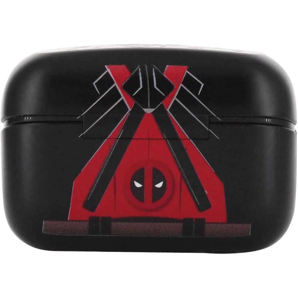 Auriculares inalámbricos Deadpool Marvel negros y rojos con caja de carga - 3
