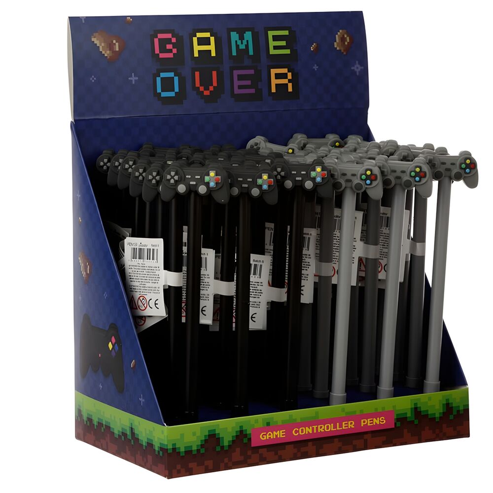 Bolígrafo Game Over con topper de mando de videojuego - 3
