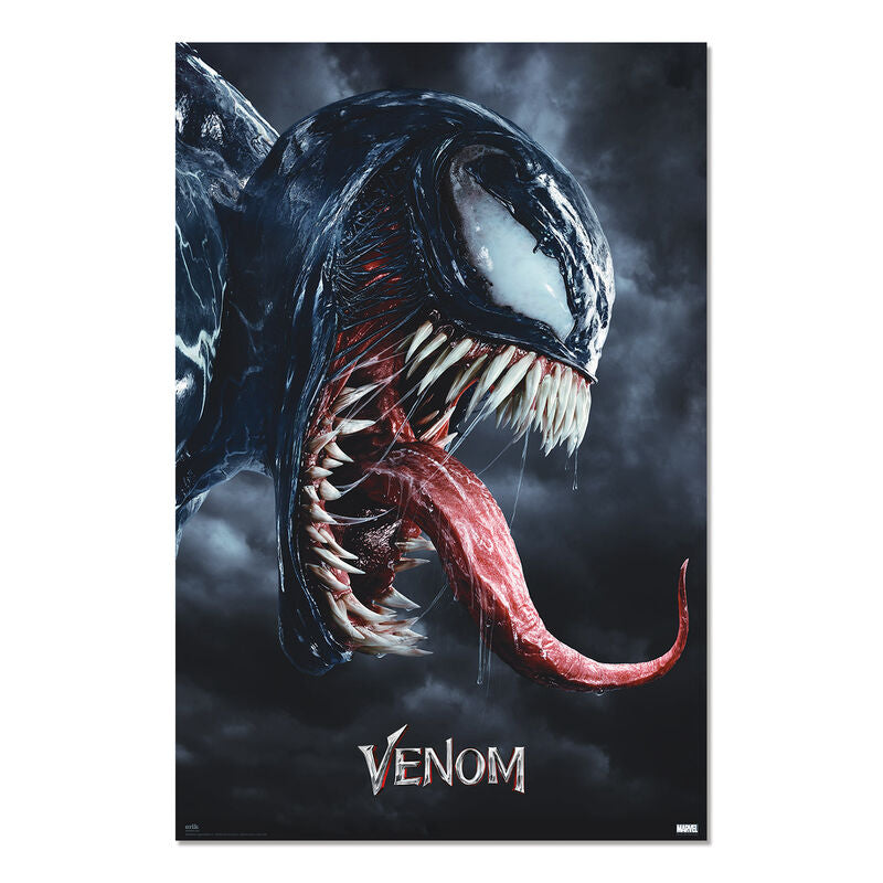 Póster vertical de Venom Marvel con fondo oscuro