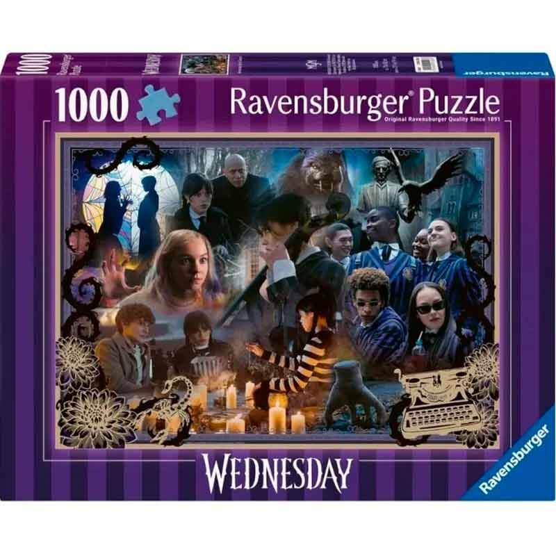 Puzzle Ravensburger de 1000 piezas de Miércoles Wednesday con personajes de la serie - 2