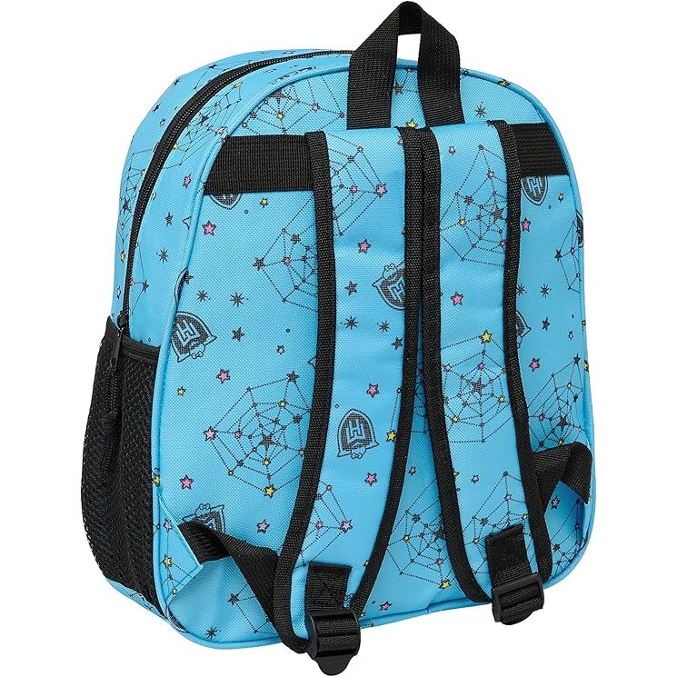 Mochila 3D rosa y azul de Monster High con tres personajes - 3