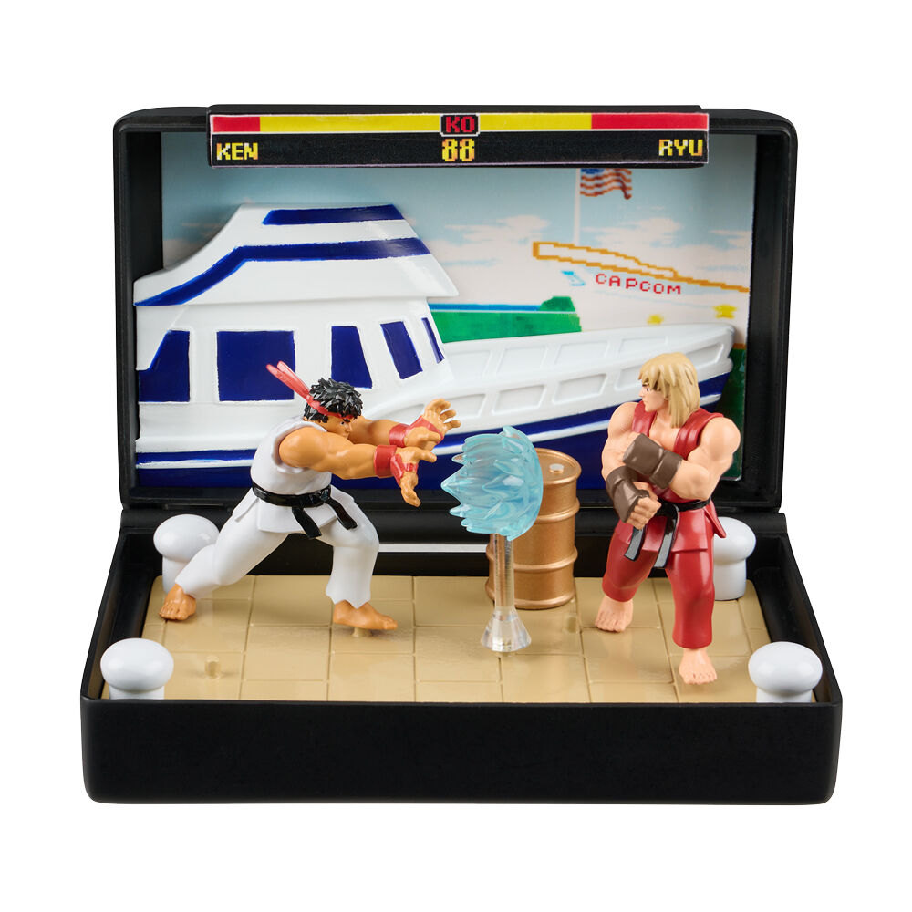 Diorama Ken Stage de Street Fighter para Mega Drive con Ryu y Ken - 3