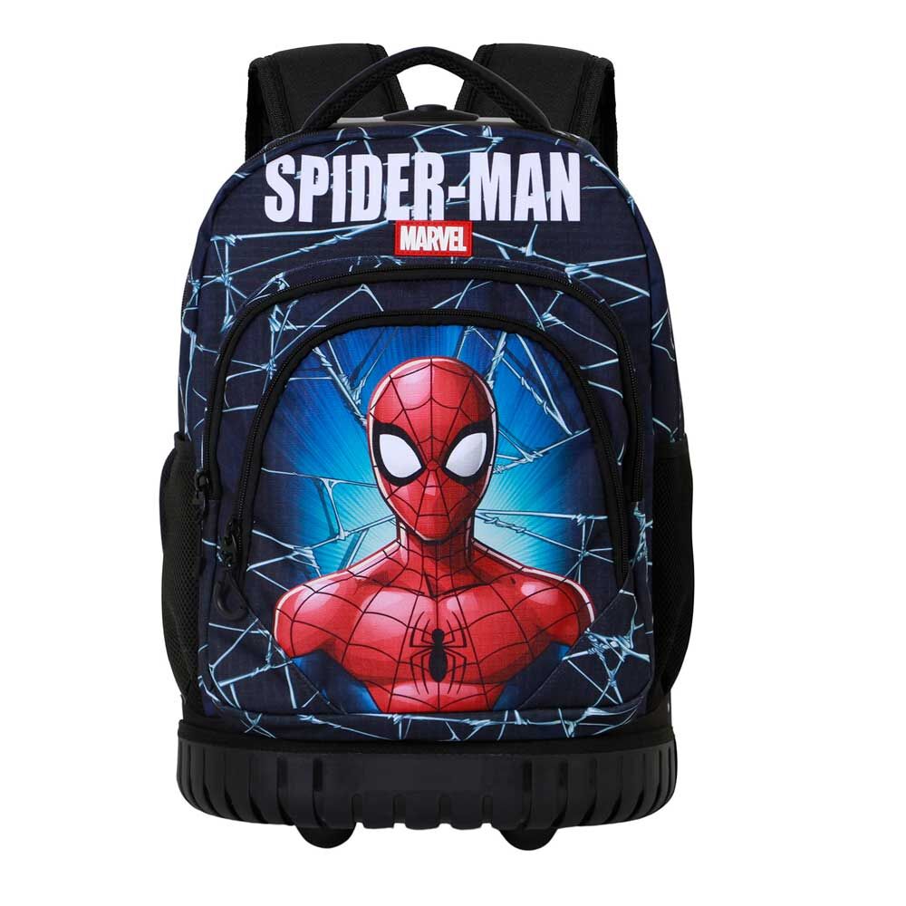 Mochila trolley escolar Spiderman Marvel azul con dos ruedas - 3
