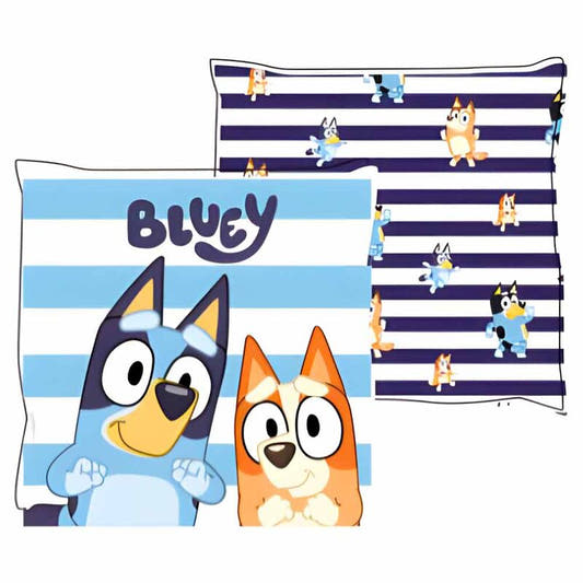 Cojín Bluey de tejido Velboa con Bluey y Bingo - 2