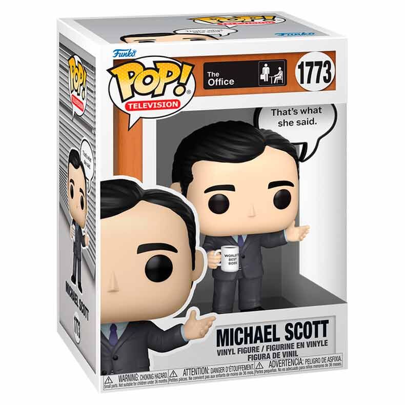 Figura Funko POP! de Michael Scott con taza y bocadillo - 2