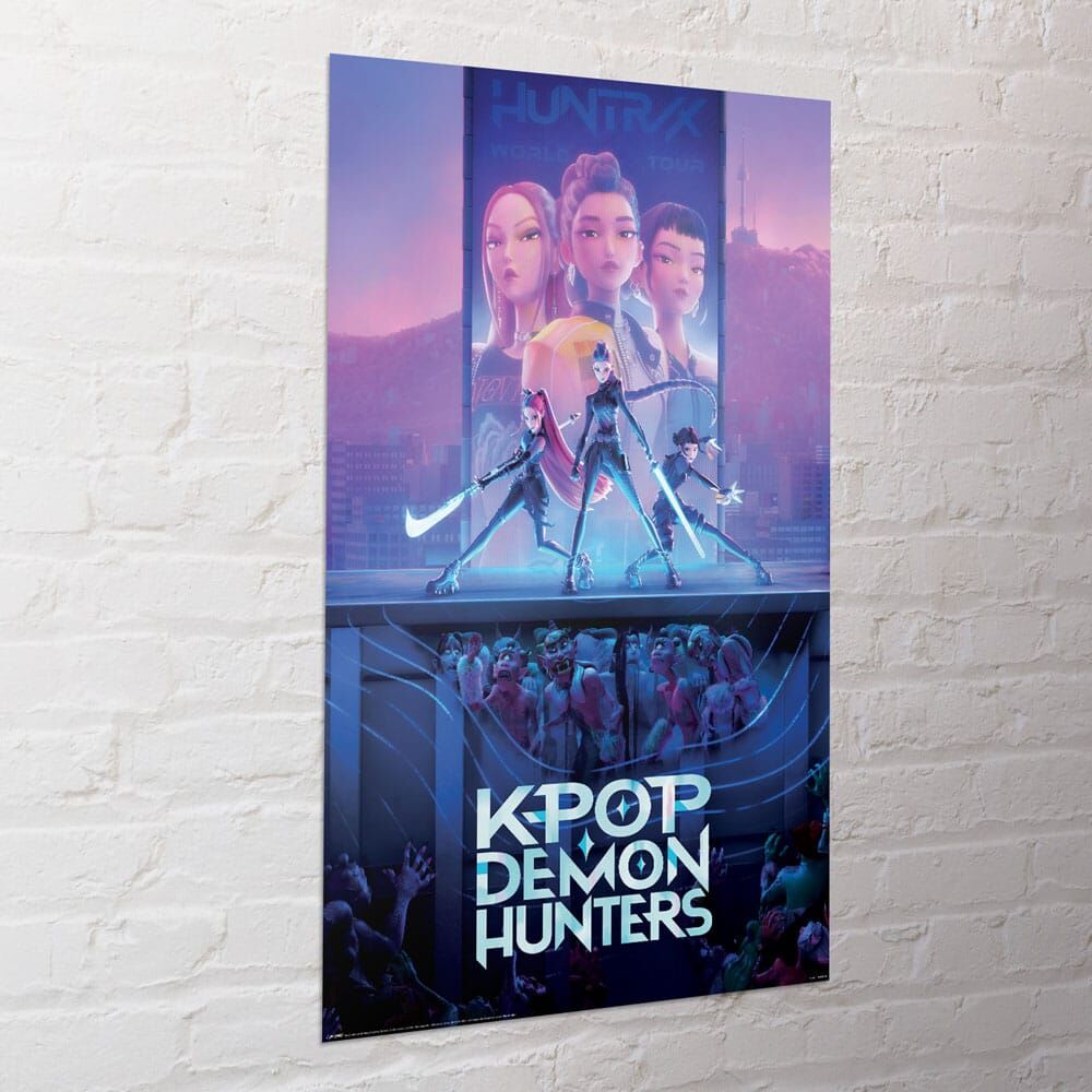 Póster vertical de KPop Demon Hunters con las tres protagonistas - 3