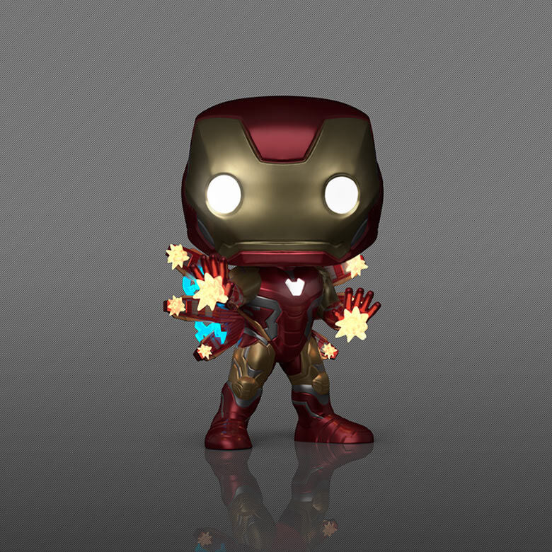 Figura Funko POP Plus de Iron Man con armadura roja y dorada - 3