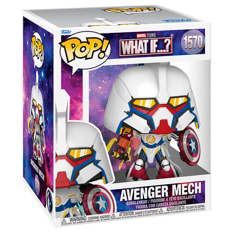 Figura Funko POP! Marvel What If...? Avenger Mech con escudo - 2