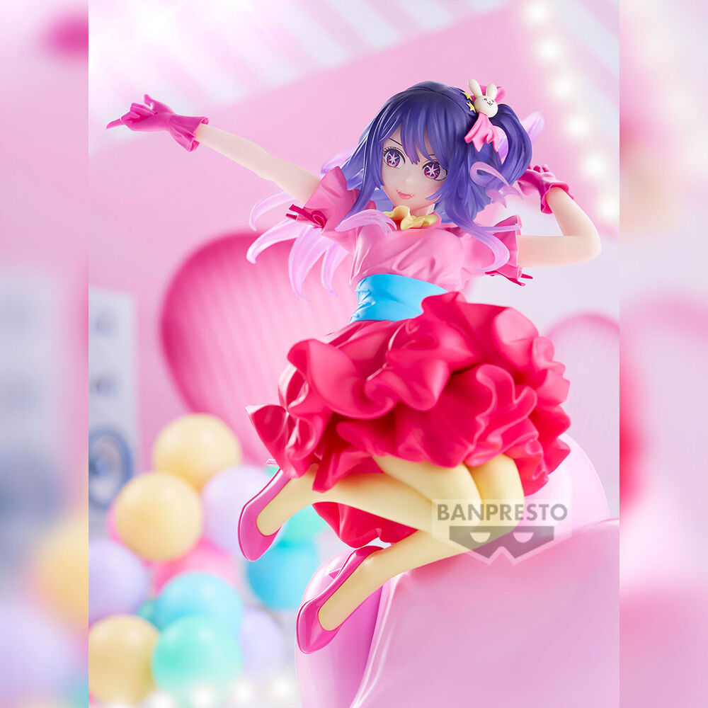 Figura de Ai de Oshi No Ko sobre una base de corazón rosa - 5