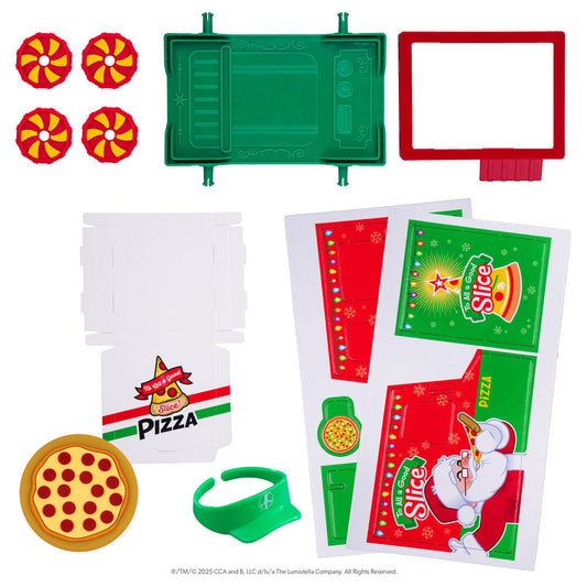 Food truck desmontable de pizza The Elf on the Shelf con pizza, caja y visera - 2