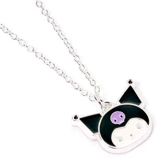 Colgante de Kuromi de Hello Kitty con cadena sobre tarjeta rosa - 2