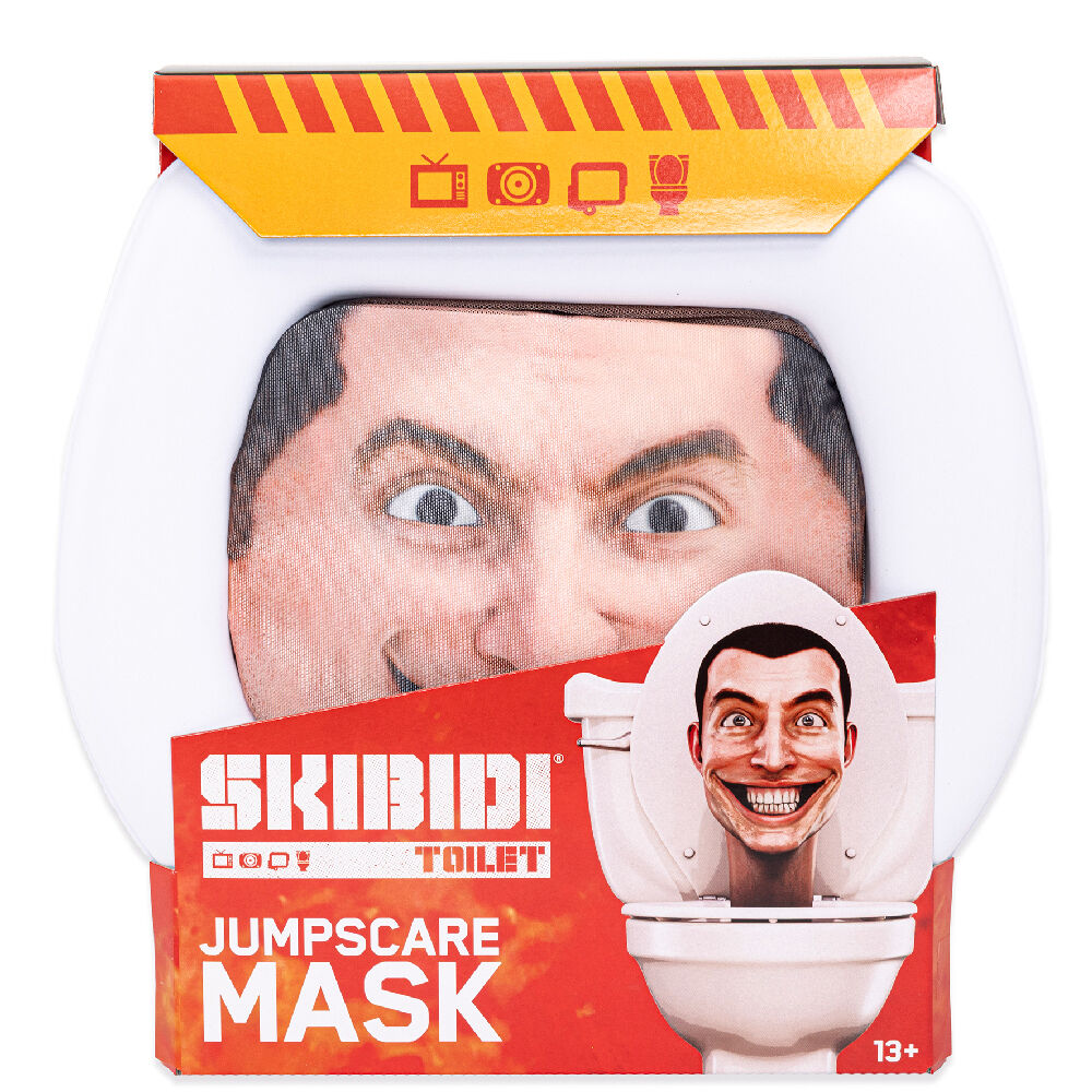 Máscara Skibidi Toilet con rostro humano y sonrisa dentada - 4