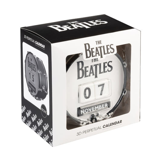 Calendario perpetuo 3D de The Beatles con diseño de batería - 2