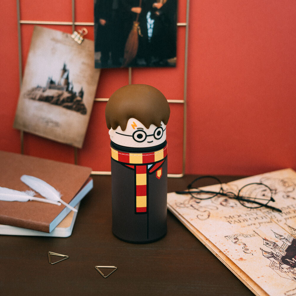 Portatodo 3D de Harry Potter con gafas y bufanda roja y amarilla - 8