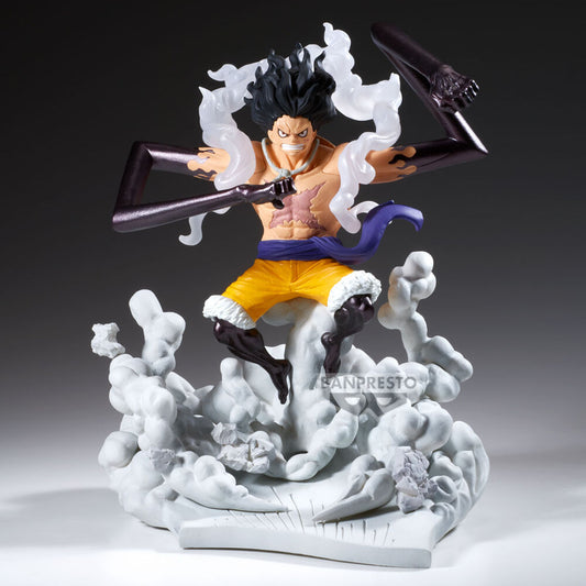 Figura de Monkey D. Luffy Gear 4 Senkokkei de One Piece sobre una base de humo - 2
