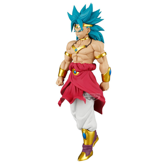 Figura de Broly de Dragon Ball Z con pelo azul y detalles dorados - 3