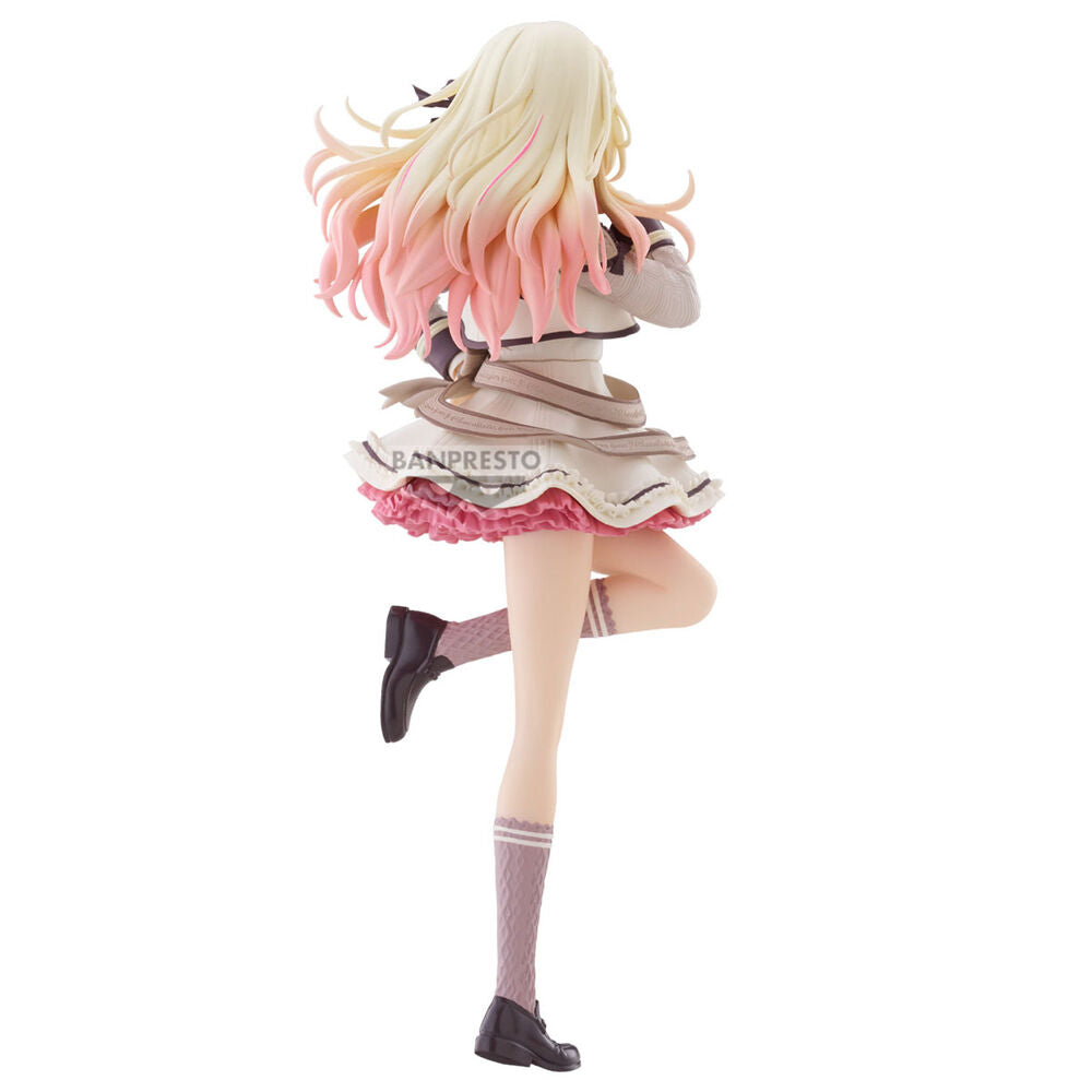 Figura Banpresto de Sena Jou con vestido de idol rosa y blanco - 4