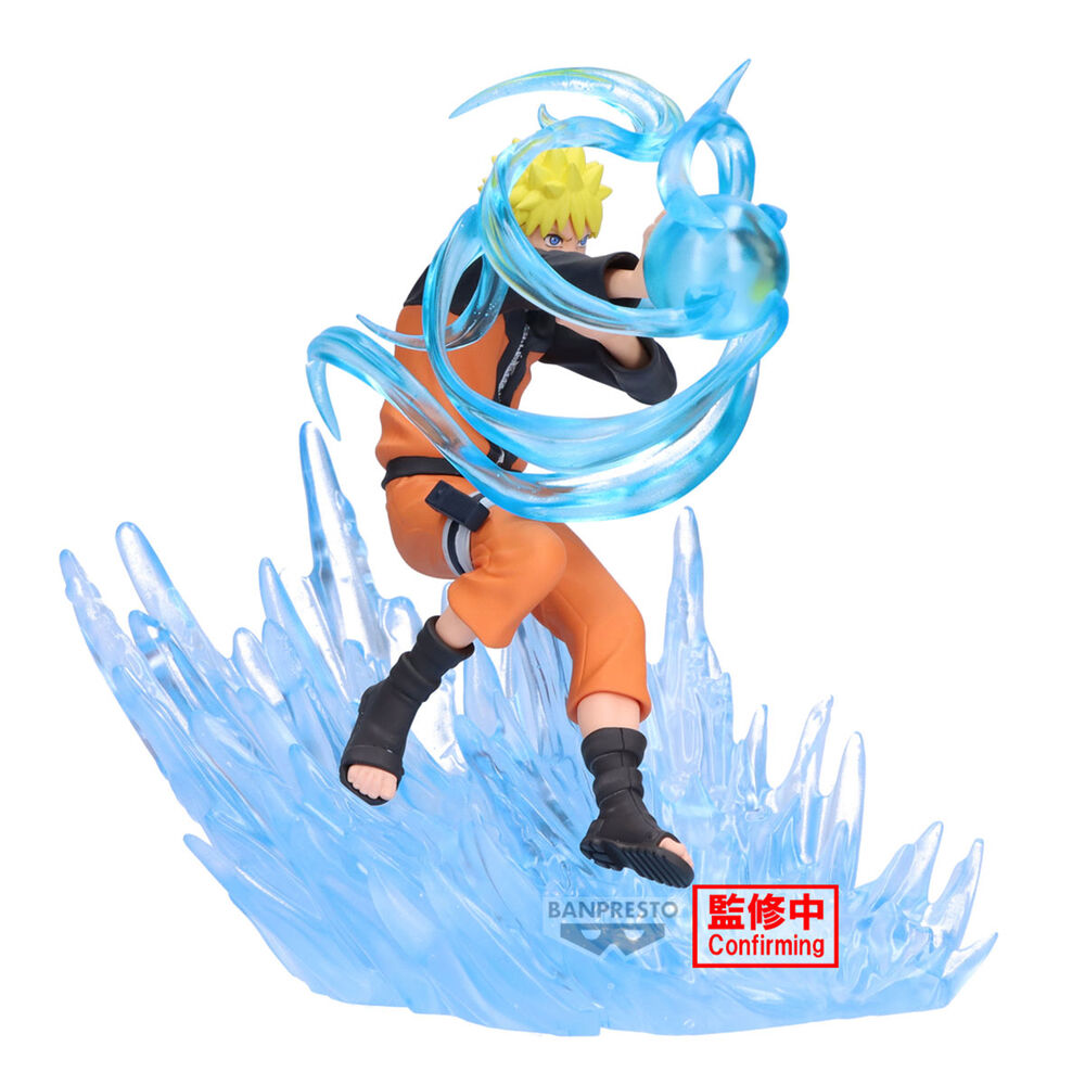 Figura de Naruto Uzumaki en pose de combate con efecto azul translúcido - 4