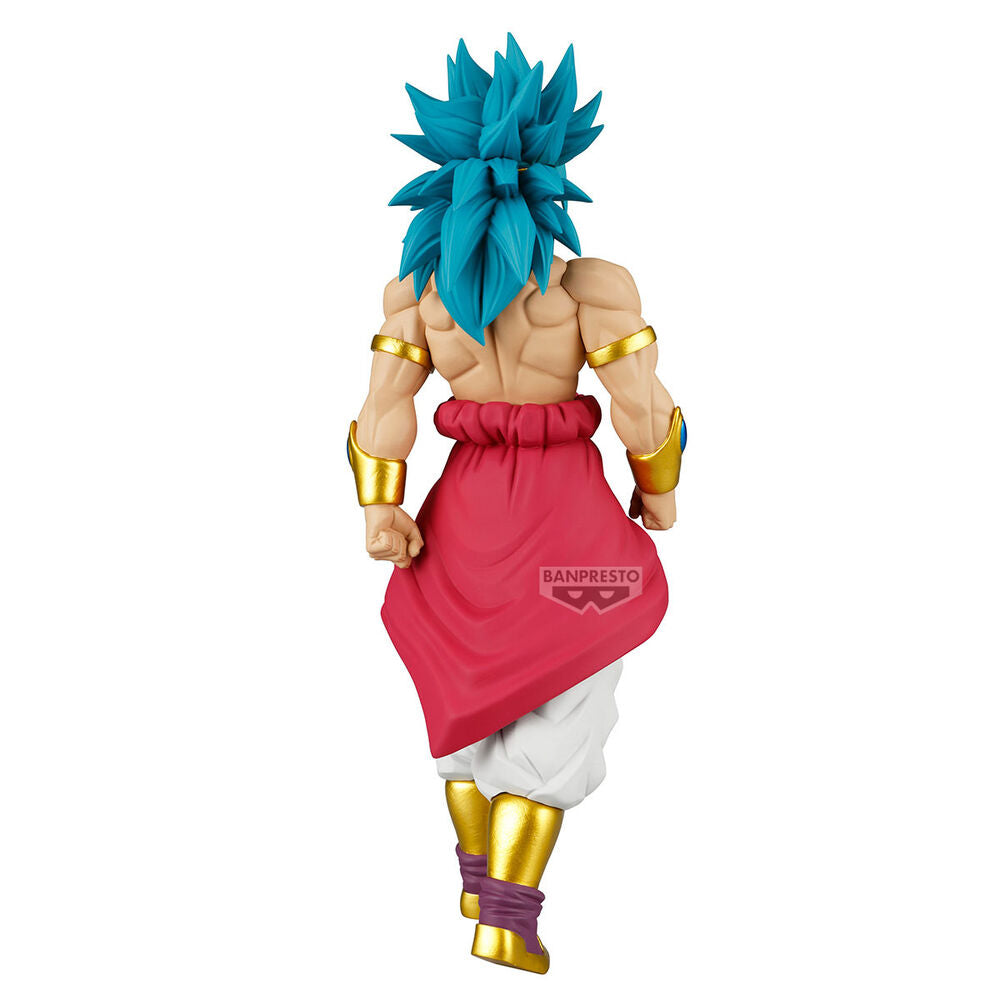Figura de Broly de Dragon Ball Z con pelo azul y detalles dorados - 4