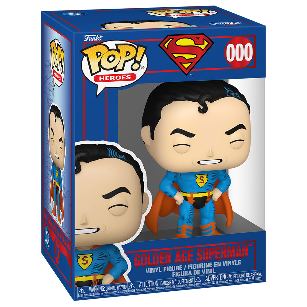 Figura Funko POP! de Superman Golden Age con traje azul y capa roja - 2