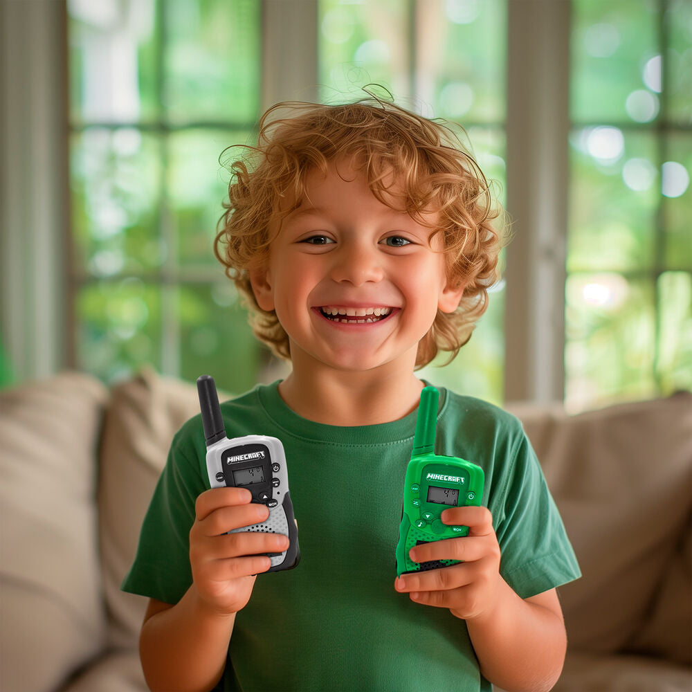 Set de dos walkie talkies Minecraft verde y gris - 5
