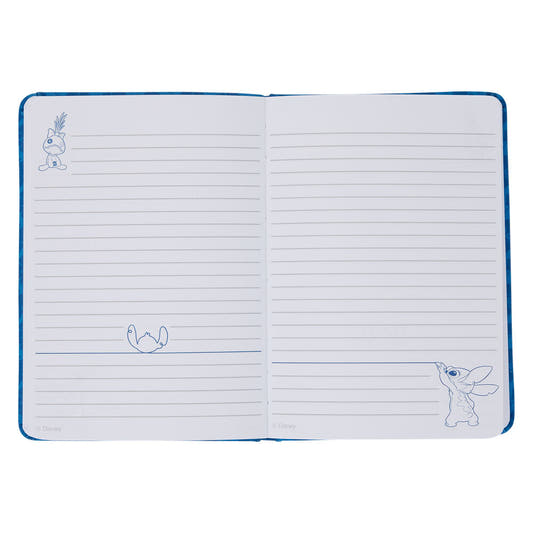 Cuaderno azul de Stitch Disney Loungefly con diseño floral y detalles aplicados - 2