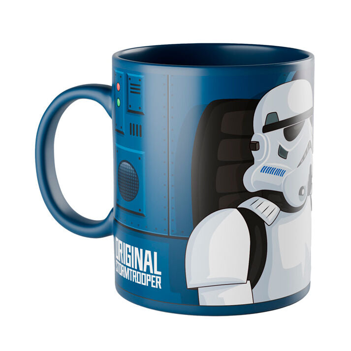 Taza azul de porcelana Star Wars con diseño de Stormtrooper