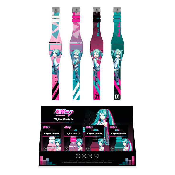 Relojes digitales de silicona Hatsune Miku en diseños surtidos