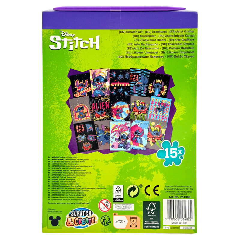 Set Scratch Art de Stitch Disney CANENCO - 2