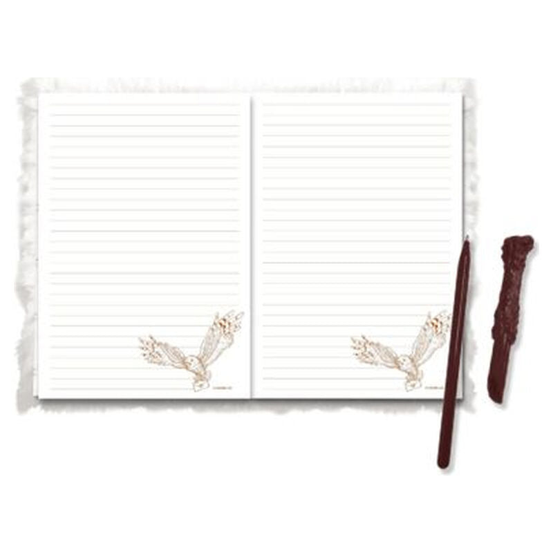 Cuaderno A5 Harry Potter con bolígrafo y diseño de Hedwig - 4