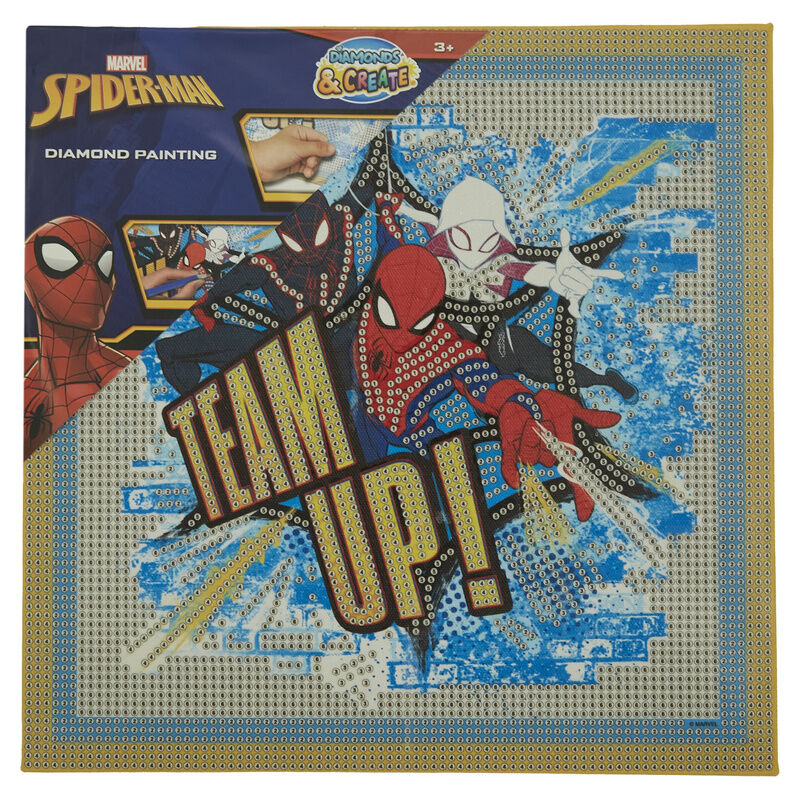 Pinta con diamantes de Spider-Man Marvel con diseño de cómic