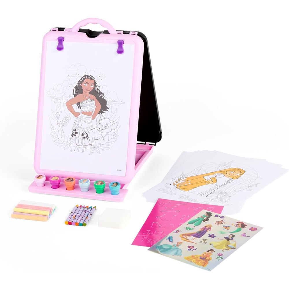 Caballete de arte portátil rosa Disney Princesas con asa - 3