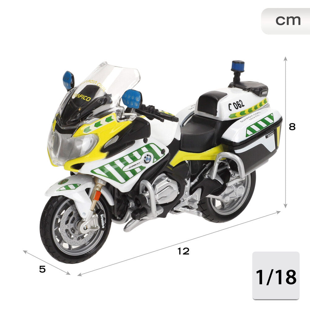 Miniatura BURAGO de moto BMW R 1200 RT de la Guardia Civil a escala 1:18 - 4