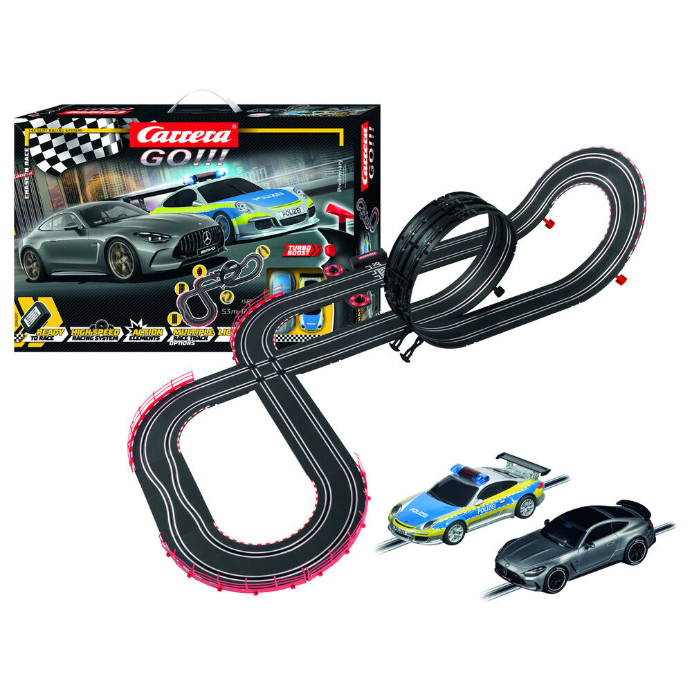 Circuito Carrera GO!!! Chase 'n Race con Porsche Polizei y Mercedes-AMG GT - 2