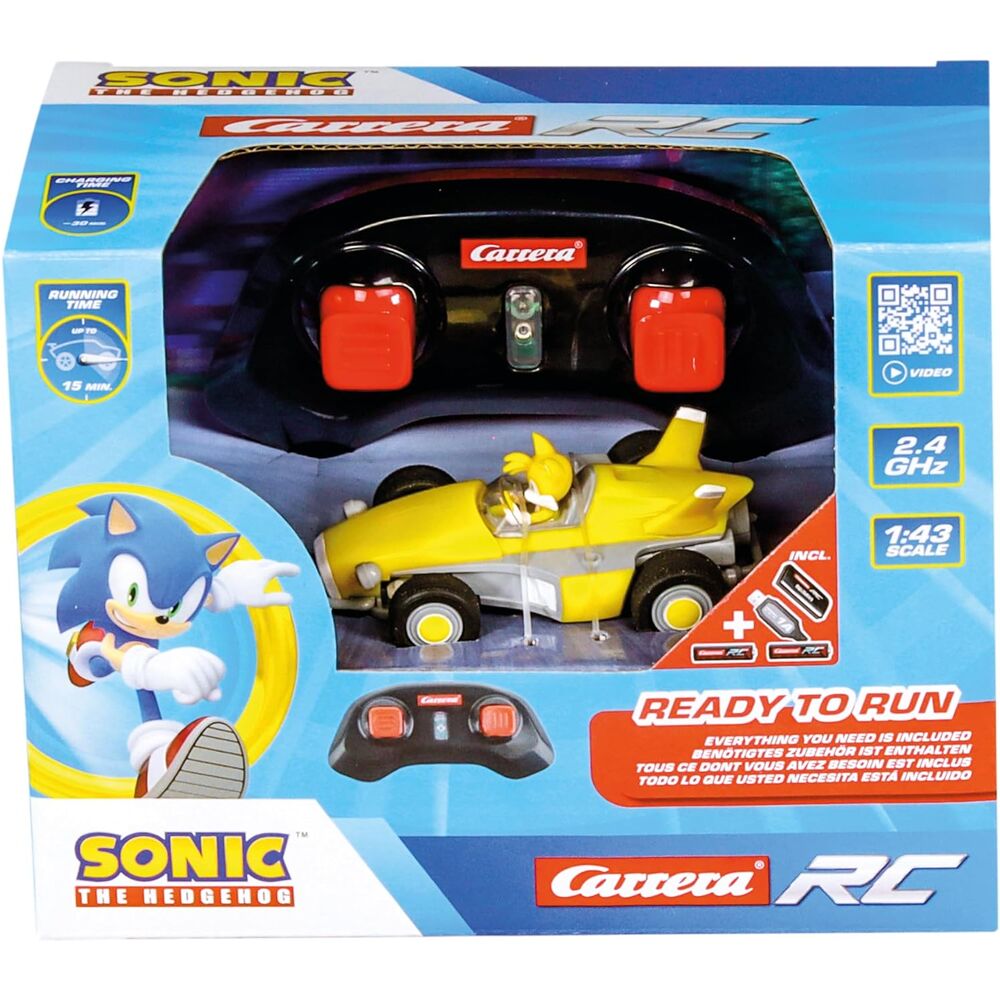 Coche teledirigido Carrera RC Tails amarillo con mando - 13