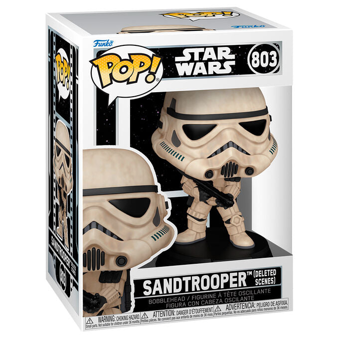 Figura Funko POP! Star Wars Sandtrooper con bláster y base negra - 2