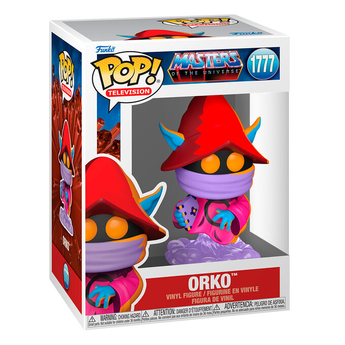 Figura Funko POP! de Orko con sombrero rojo y túnica rosa - 2