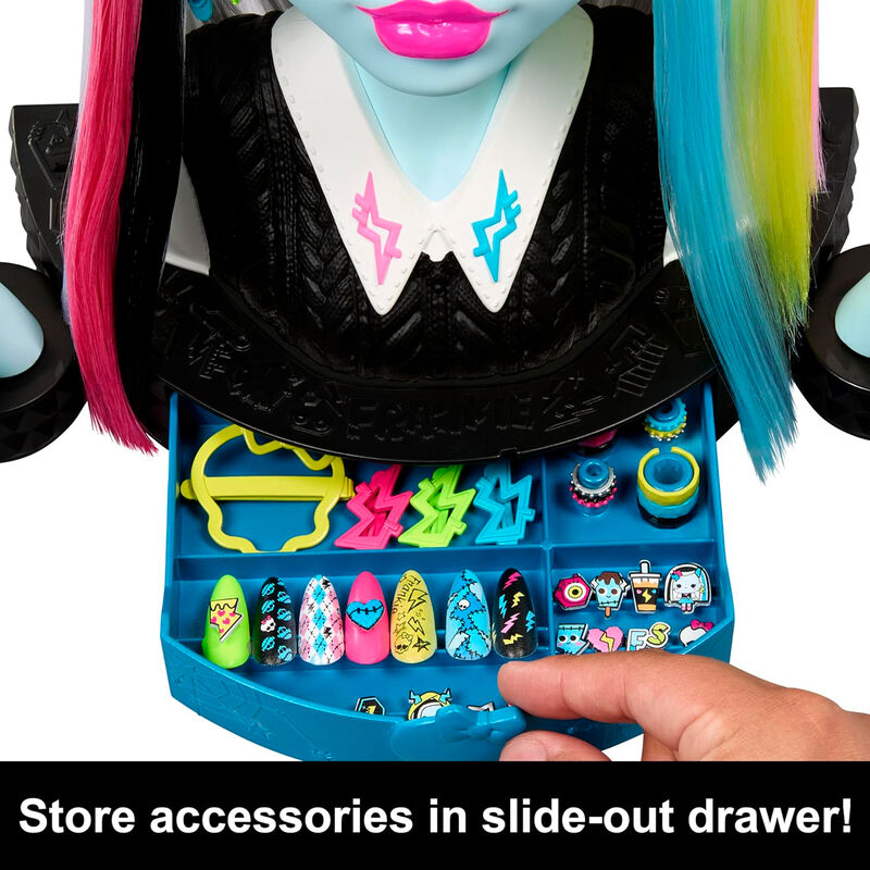 Busto Styling Frankie Stein de Monster High con accesorios coloridos - 6