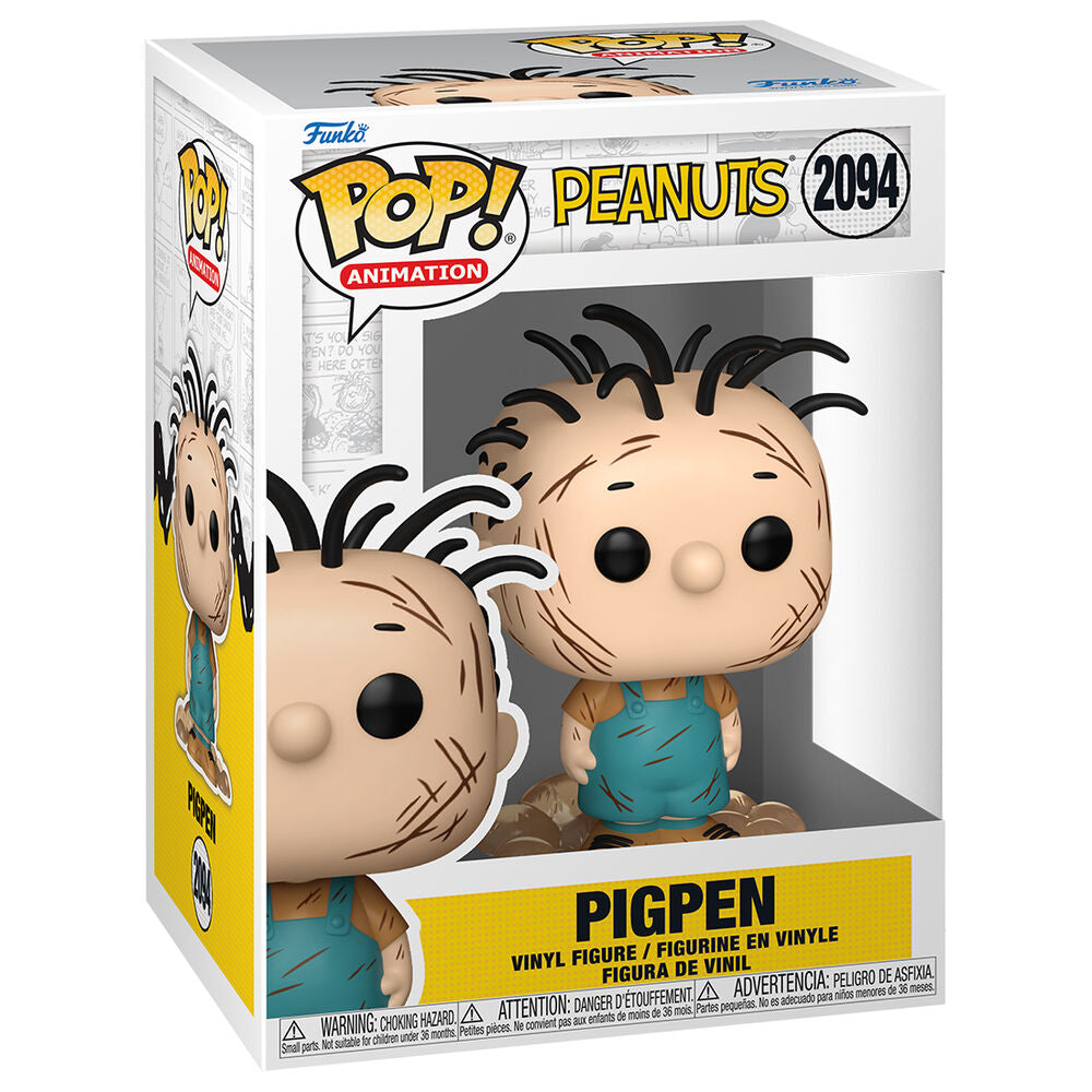 Figura FUNKO POP! de Pigpen de Peanuts con peto azul - 2