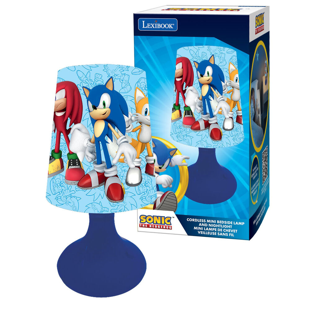Mini lámpara azul de Sonic the Hedgehog con Sonic, Knuckles y Tails - 3