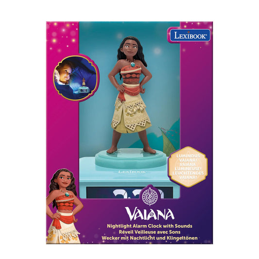 Reloj despertador 3D de Vaiana Disney con pantalla LCD - 5